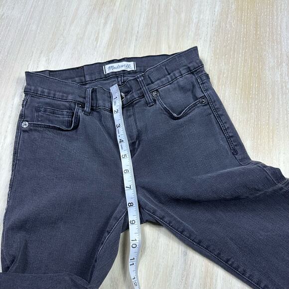 Madewell Low Rise Faded Black Skinny Slim Fit Denim Casual Stretch Jeans 25 - Picture 14 of 15